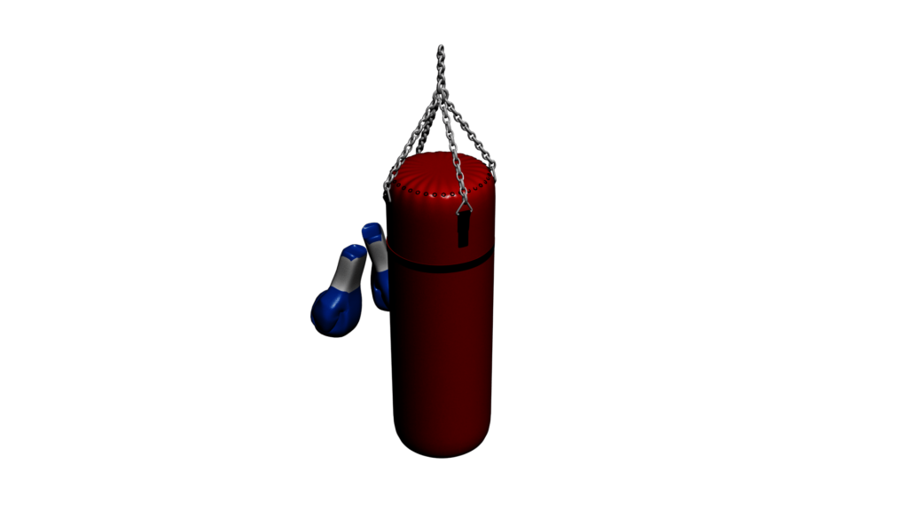 Sports Themed Video Clipart with Boxing Gloves and Punching Bag